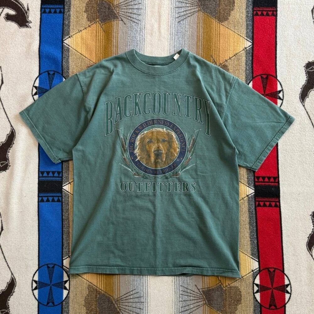 Vintage 90s Backcountry Outfitters Outdoor Nature T-Shirt Size Medium USA Made